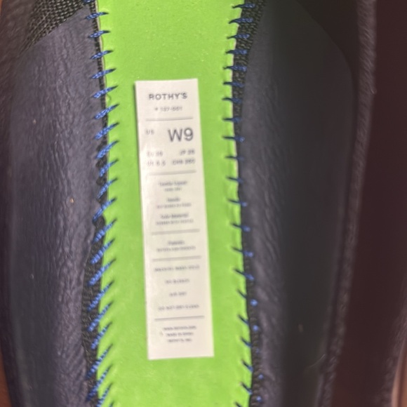 Rothy Almond Demi Mule Black Women's Slip-On Shoes size 9 NWOT - Picture 6 of 9